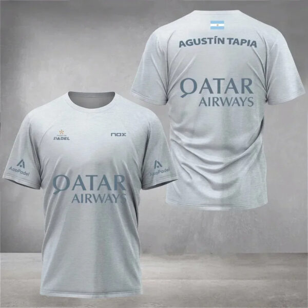 Augustin Tapia NOX Premier Padel Shirt (Light Grey)